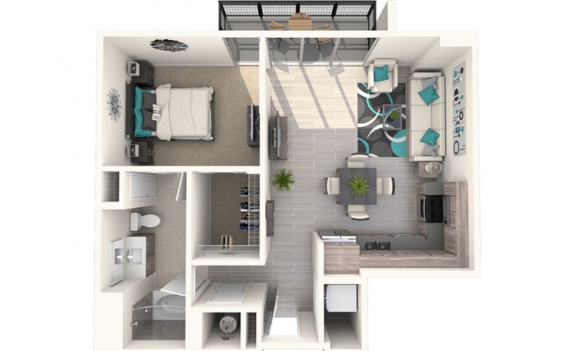 Eve at The District 1 Bedroom 1 Bath 742sqft