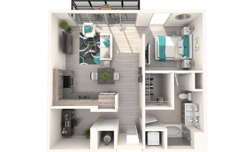Eve at The District 1 Bedroom 1 Bath 765sqft