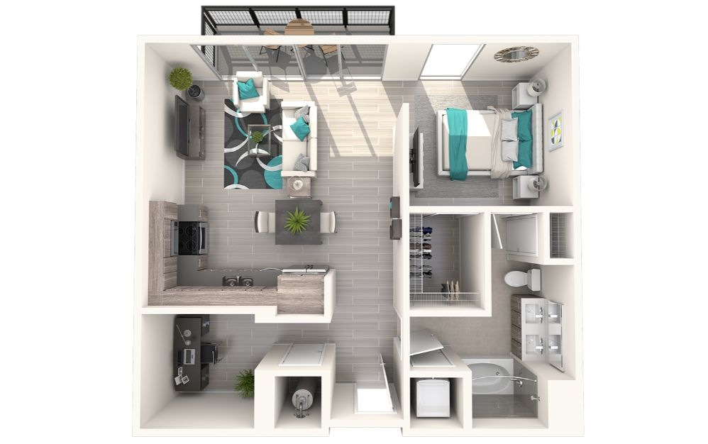 Eve at The District 1 Bedroom 1 Bath 765sqft