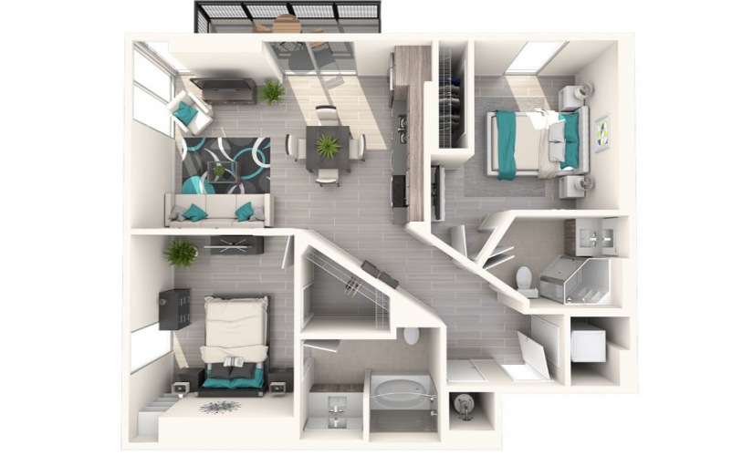 Eve at The District 2 Bedroom 2 Bath 1027sqft