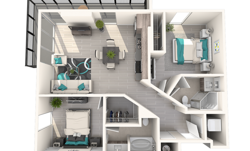 Eve at The District 2 Bedroom 2 Bath 1027sqft